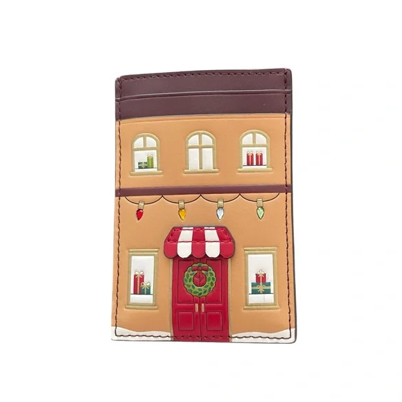 KATE SPADE OH WHAT FUN GINGERBREAD HOUSE SLIM CARD HOLDER - Picture 1 of 8